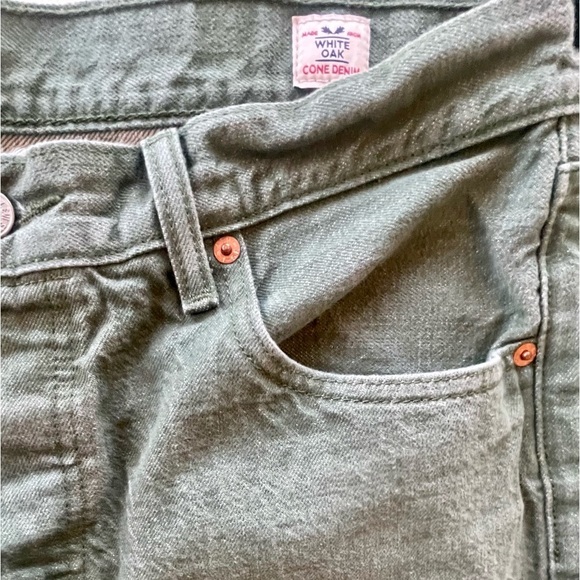 Levis 501 White Oak Cone Buttonfly Jeans in Sea foam Green - Picture 4 of 6